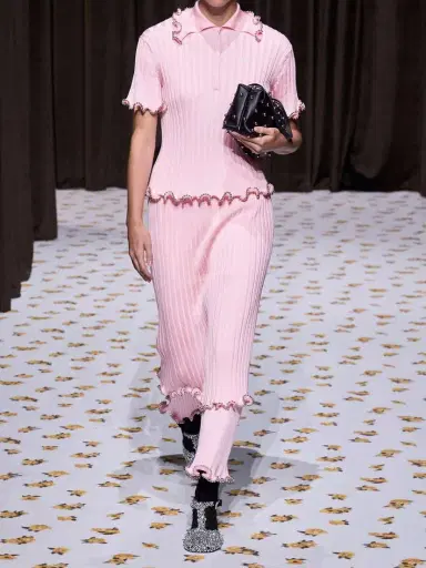 Jil Sander Bead-embellished Ribbed-knit Polo Shirt | Thumbnail 4