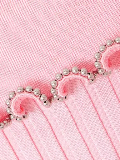 Jil Sander Bead-embellished Ribbed-knit Polo Shirt | Thumbnail 5