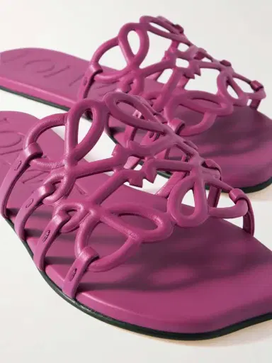 Loewe + Paula's Ibiza Petal Anagram Leather Slides | Thumbnail 4 Loewe + Paula's Ibiza Petal Anagram Leather Slides | Thumbnail 4