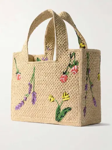 Loewe + Paula's Ibiza Small Embroidered Raffia Tote | Thumbnail 3 Loewe + Paula's Ibiza Small Embroidered Raffia Tote | Thumbnail 3