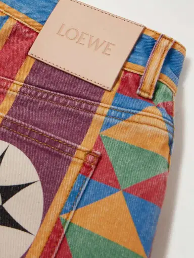 Loewe + Paula's Ibiza Frayed Printed Denim Shorts | Thumbnail 6