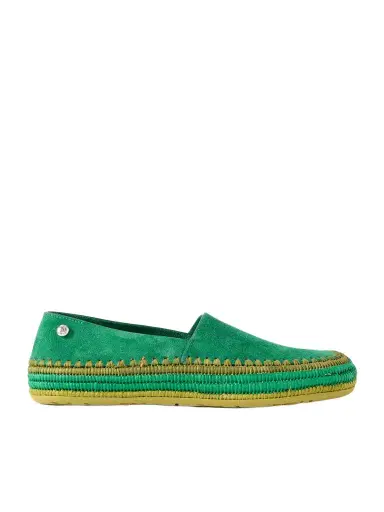 Loewe + Paula's Ibiza Rio Raffia-trimmed Suede Espadrilles | Thumbnail 1