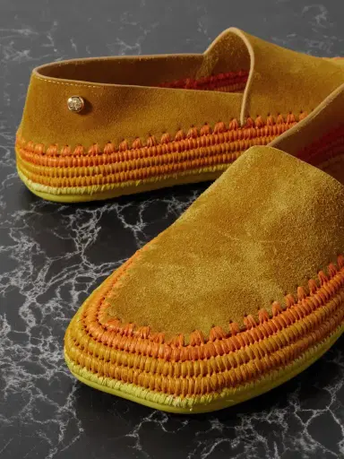 Loewe + Paula's Ibiza Rio Raffia-trimmed Suede Espadrilles | Thumbnail 4