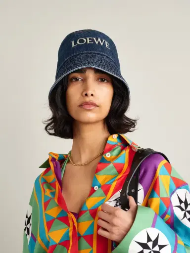 Loewe + Paula's Ibiza Embroidered Denim Bucket Hat | Thumbnail 2