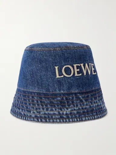 Loewe + Paula's Ibiza Embroidered Denim Bucket Hat | Thumbnail 4