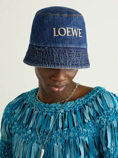 Loewe + Paula's Ibiza Embroidered Denim Bucket Hat | Thumbnail 5