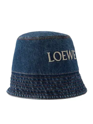 Loewe + Paula's Ibiza Embroidered Denim Bucket Hat | Thumbnail 1