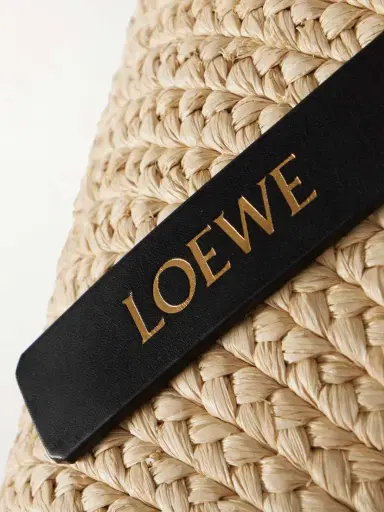 Loewe + Paula's Ibiza Punch Hole Small Leather-trimmed Raffia Tote | Thumbnail 4 Loewe + Paula's Ibiza Punch Hole Small Leather-trimmed Raffia Tote | Thumbnail 4