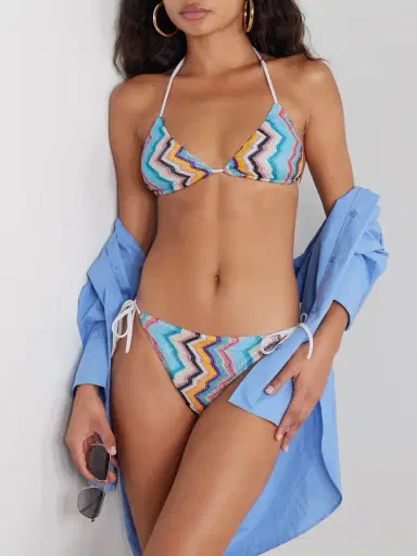 Missoni Mare Striped Metallic Crochet-knit Bikini | Thumbnail 2