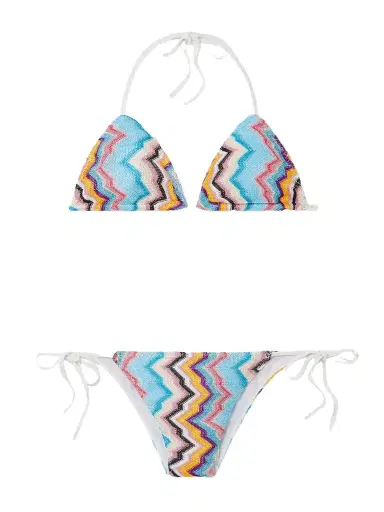 Missoni Mare Striped Metallic Crochet-knit Bikini | Thumbnail 1