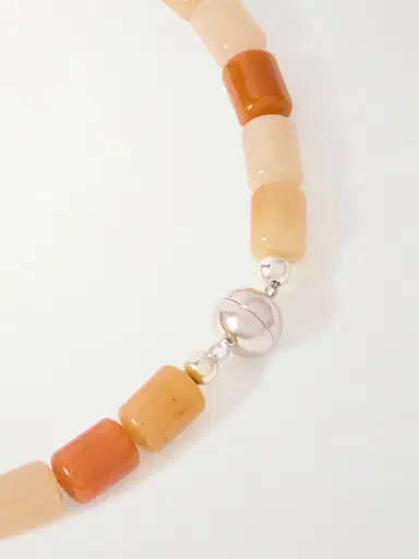 Julietta Mykonos Rhodium-plated, Enamel And Jade Necklace | Thumbnail 3