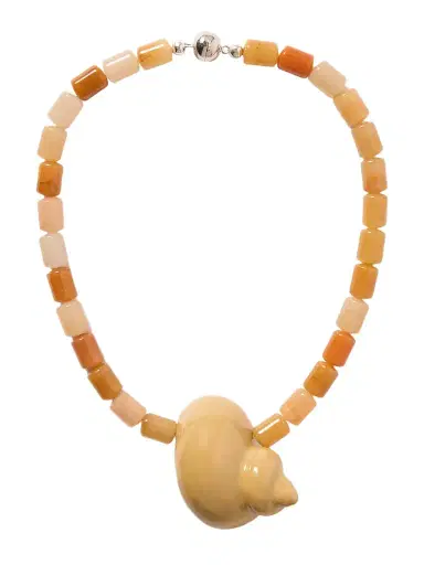 Julietta Mykonos Rhodium-plated, Enamel And Jade Necklace | Thumbnail 1