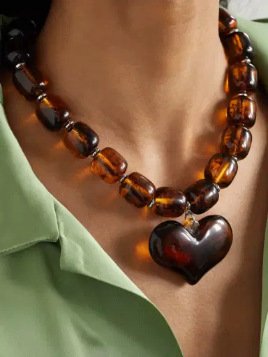 Julietta Amore Silver-tone Resin Necklace | Thumbnail 2