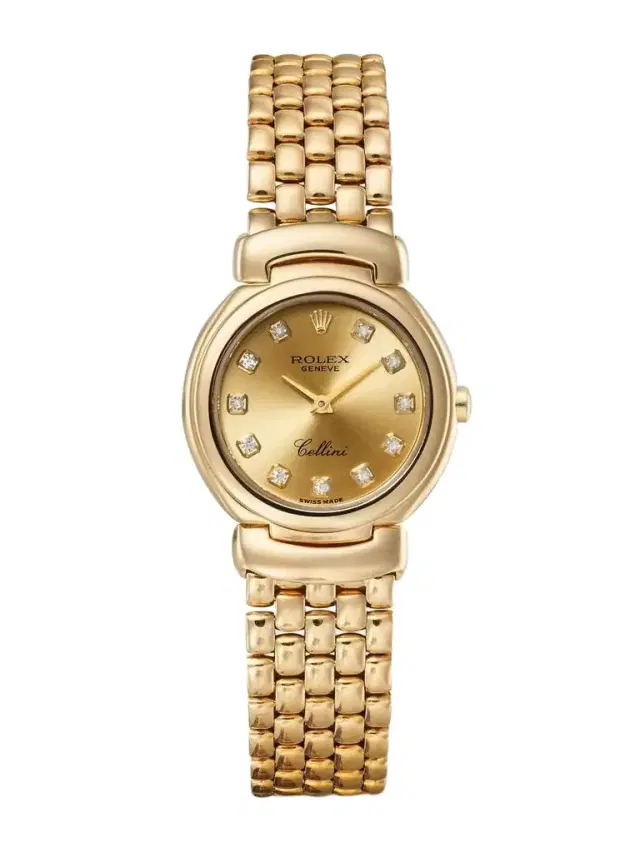 + Rolex Vintage 1993 Cellini 26mm 18-karat Gold Diamond Watch, Ref. No. 6621