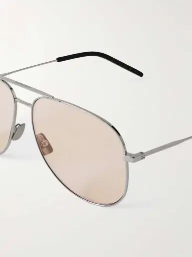 Saint Laurent Eyewear Classic 11 Aviator-style Silver-tone Sunglasses | Thumbnail 4