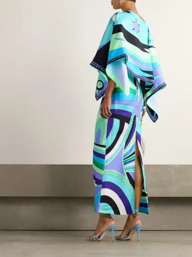 PUCCI Layered Printed Silk-twill Maxi Dress | Thumbnail 3 PUCCI Layered Printed Silk-twill Maxi Dress | Thumbnail 3