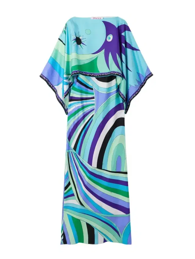 Layered Printed Silk-twill Maxi Dress
