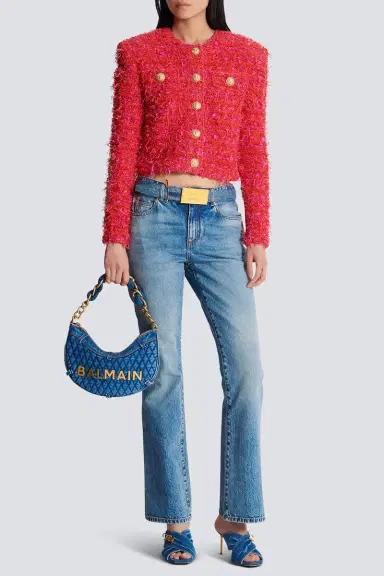 Balmain 1945 Moon Bag - Bleu Jean | Thumbnail 2