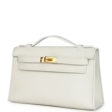 HERMÈS Hermes Kelly Pochette White Swift Gold Hardware | Thumbnail 3