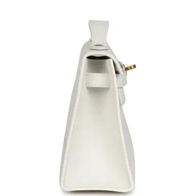 HERMÈS Hermes Kelly Pochette White Swift Gold Hardware | Thumbnail 4