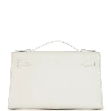 HERMÈS Hermes Kelly Pochette White Swift Gold Hardware | Thumbnail 5