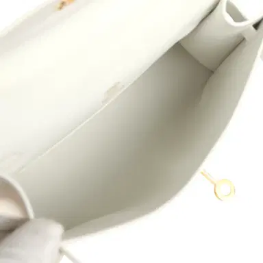 HERMÈS Hermes Kelly Pochette White Swift Gold Hardware | Thumbnail 8