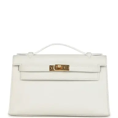 HERMÈS Hermes Kelly Pochette White Swift Gold Hardware | Thumbnail 1