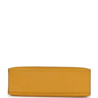 HERMÈS Pre-owned Hermes Kelly Pochette Jaune Ambre Swift Palladium Hardware | Thumbnail 6