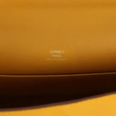 HERMÈS Pre-owned Hermes Kelly Pochette Jaune Ambre Swift Palladium Hardware | Thumbnail 7