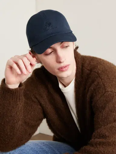 Loro Piana Logo-Embroidered Cotton-Piqué Baseball Cap - Men | Thumbnail 2 Loro Piana Logo-Embroidered Cotton-Piqué Baseball Cap - Men | Thumbnail 2