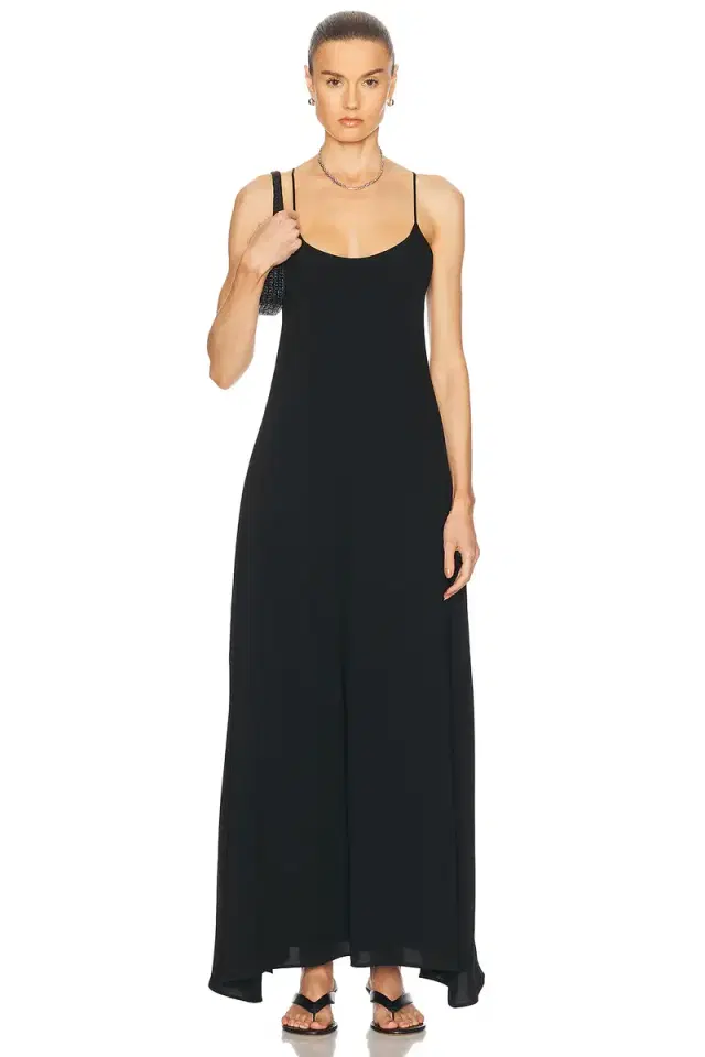 LESET Ari Scoop Neck Maxi Dress