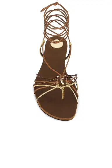 Saint Laurent Bridget Flat Sandal | Thumbnail 4 Saint Laurent Bridget Flat Sandal | Thumbnail 4