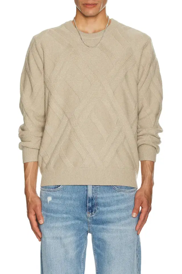 SEROYA Joseph Grid Cable Sweater