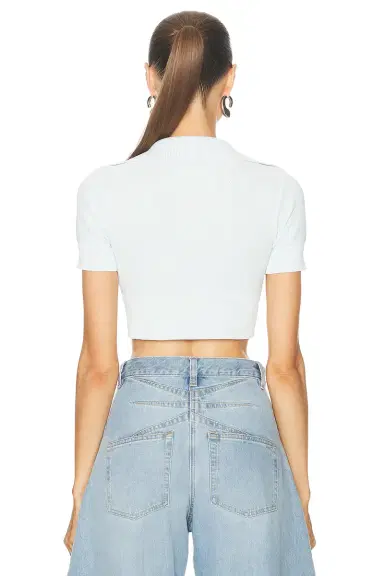 Alaïa Cropped Polo Top | Thumbnail 3 Alaïa Cropped Polo Top | Thumbnail 3