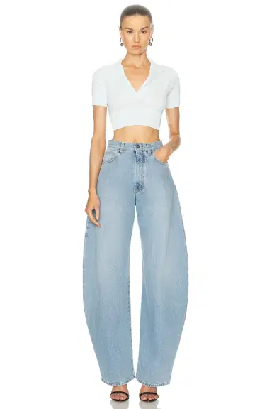 Alaïa Cropped Polo Top | Thumbnail 4 Alaïa Cropped Polo Top | Thumbnail 4