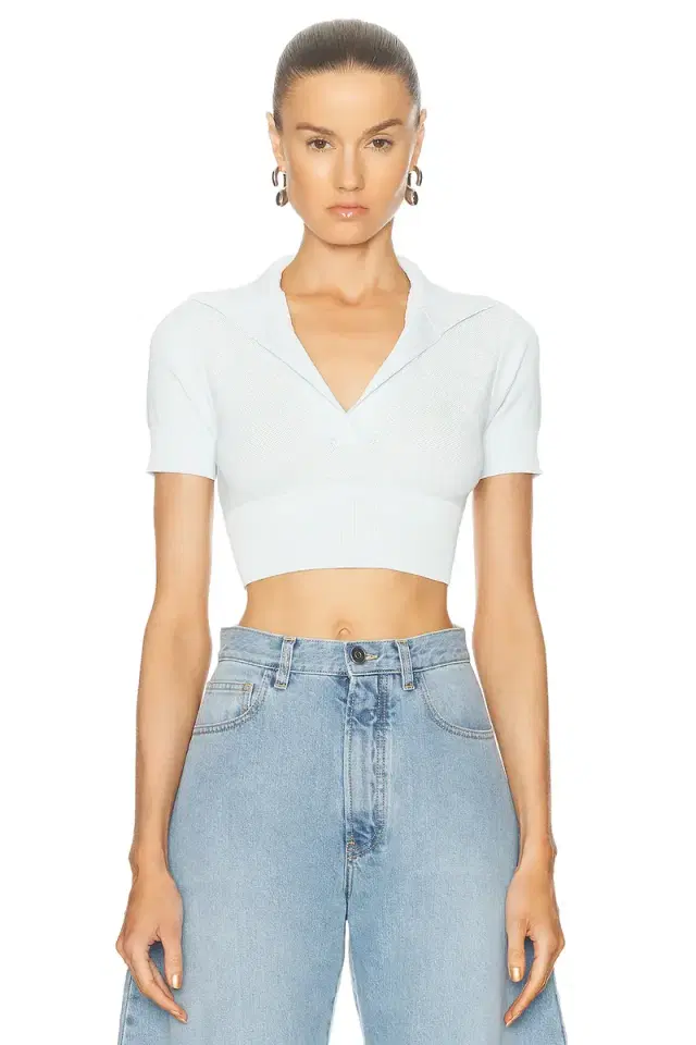 ALAÏA Cropped Polo Top