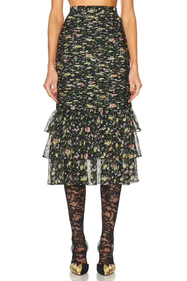 Valentino Rose Rampage Floral Skirt