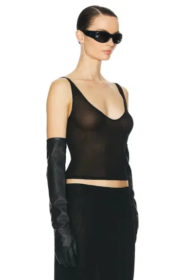 Helsa Sheer Knit Tank Top | Thumbnail 2