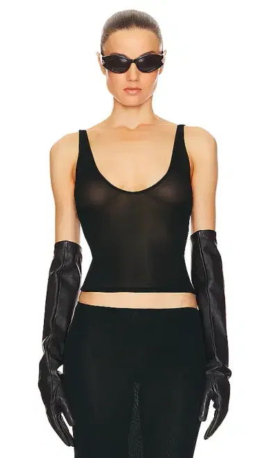 Helsa Sheer Knit Tank Top | Thumbnail 3