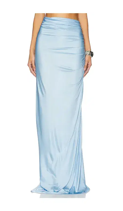 Long Jersey Draped Skirt