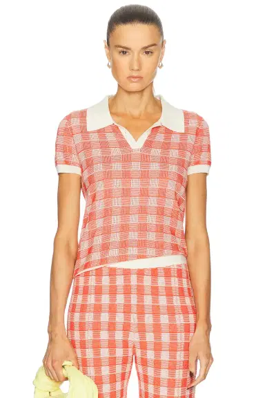 Guest In Residence Gingham Shrunken Polo | Thumbnail 1