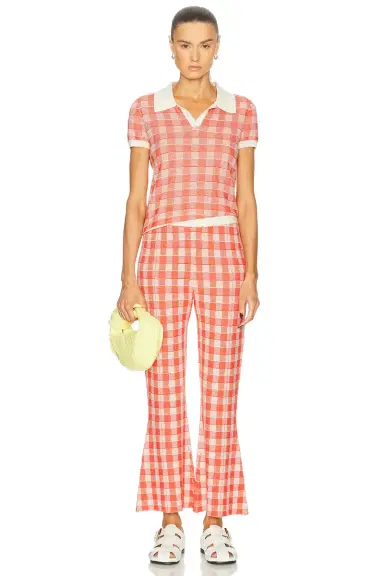 Guest In Residence Gingham Flare Pant | Thumbnail 5
