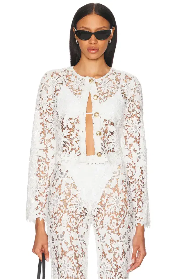 La Porte Coco Lace Button Shirt