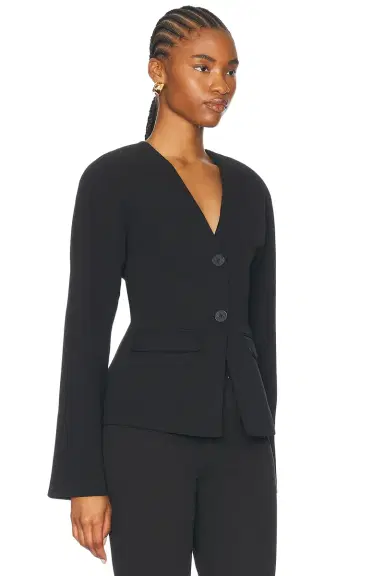 EAVES Gal Polished Crepe Blazer | Thumbnail 4 EAVES Gal Polished Crepe Blazer | Thumbnail 4