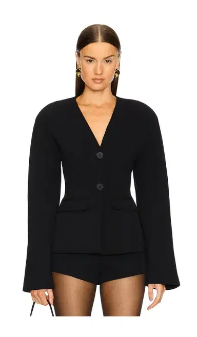 EAVES Gal Polished Crepe Blazer | Thumbnail 1 EAVES Gal Polished Crepe Blazer | Thumbnail 1