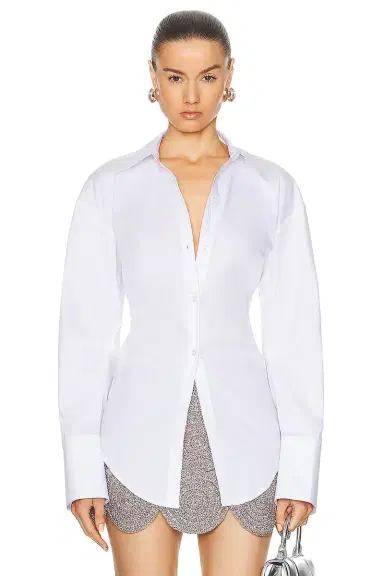 SIMONMILLER Loch Poplin Button Up Shirt | Thumbnail 2