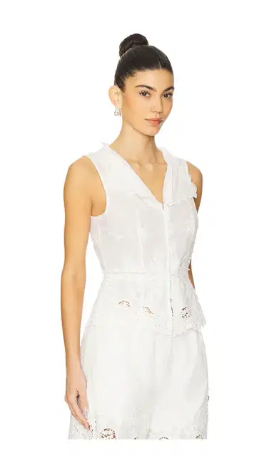 WeWoreWhat Lace Button Up Top | Thumbnail 2