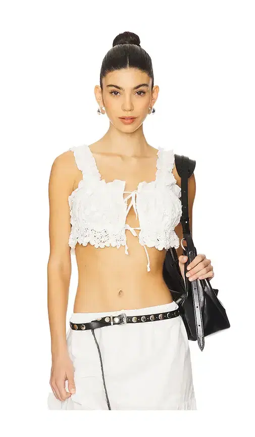 WeWoreWhat Double Tie Top