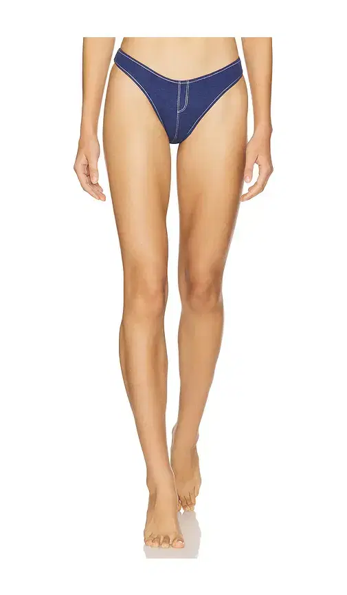 Frankies Bikinis x Bella Hadid Blue Bikini Bottom