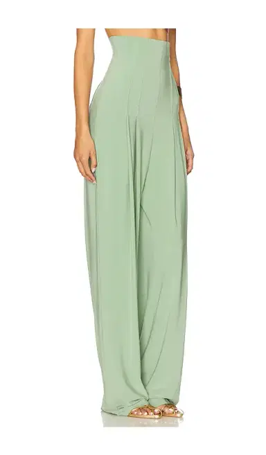 Norma Kamali High Waist Tailored Pleat Pant | Thumbnail 2